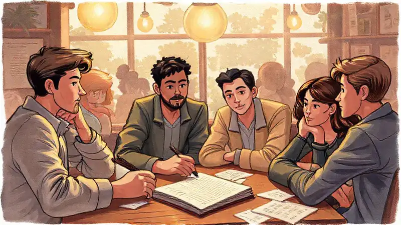 Un café acogedor y pensativo