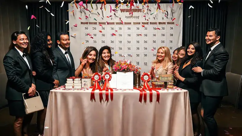 Una celebración elegante y festiva