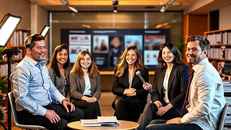 Entrevista profesional, diversa y atractiva