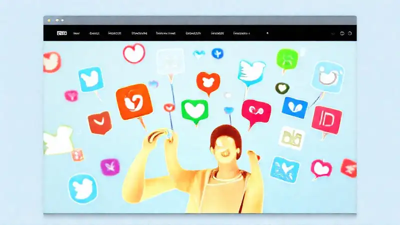 Diseño atractivo para redes sociales felices