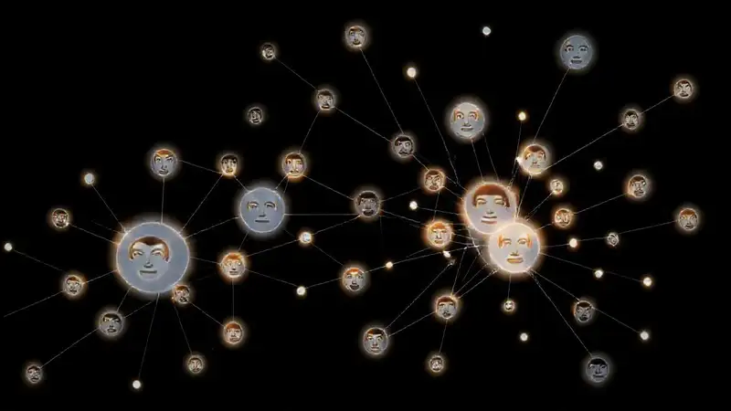 Visualización analítica de nodos interconectados