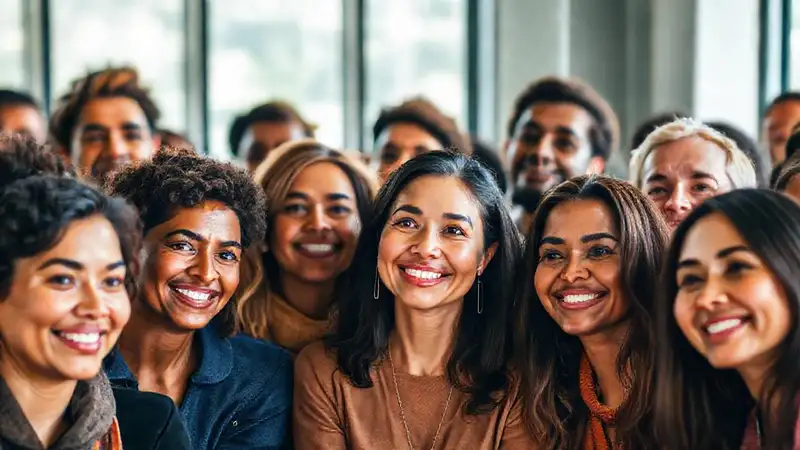 Un grupo diverso comparte una conexión genuina