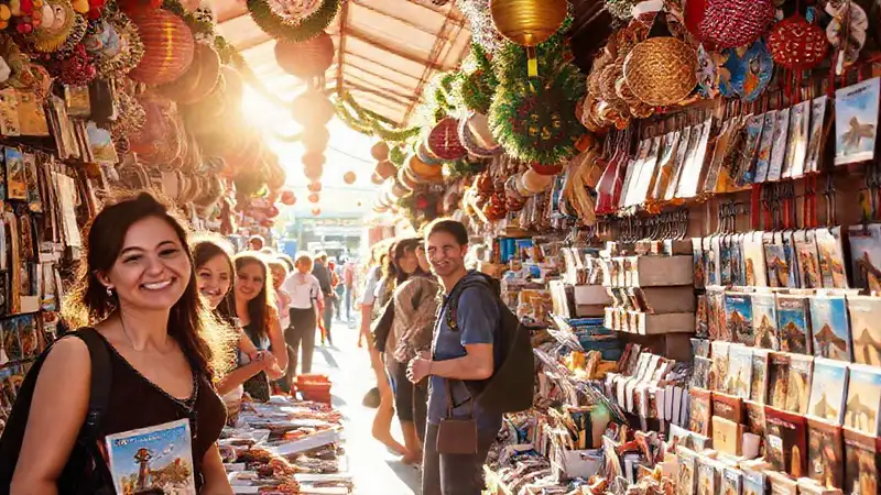 Mercado vibrante y acogedor invita a comprar