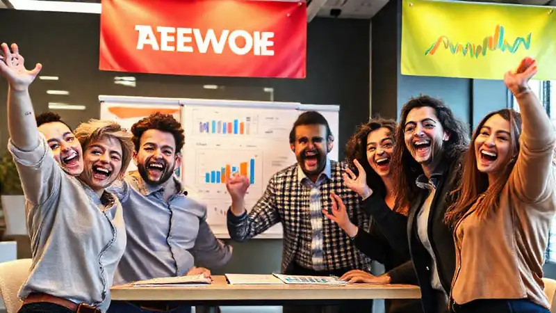 El equipo celebra el éxito con estrategia