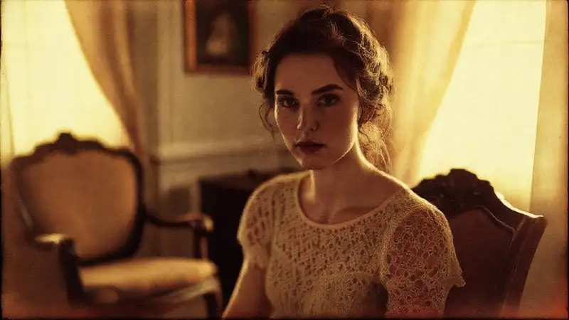 Una mujer melancólica en el pasado