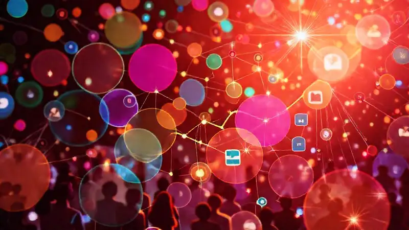 Red digital vibrante y conectada crece