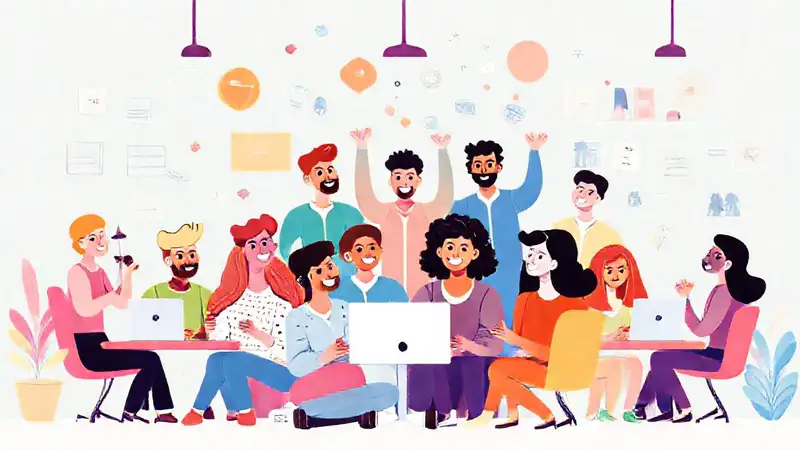 Equipo creativo: ilustración dinámica e inspiradora