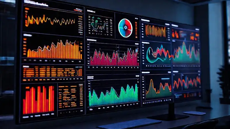 Un panel digital muestra datos complejos