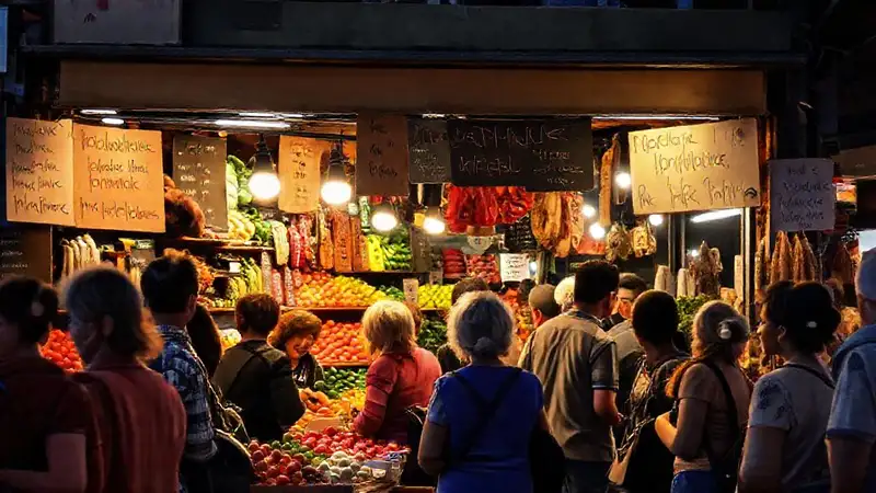 Mercado local: gente, colores y calidez