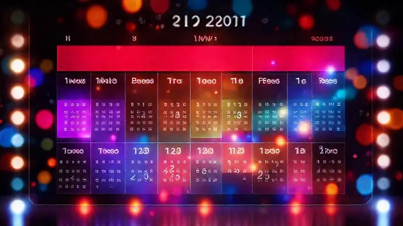 Un diseño calendario colorido y profesional