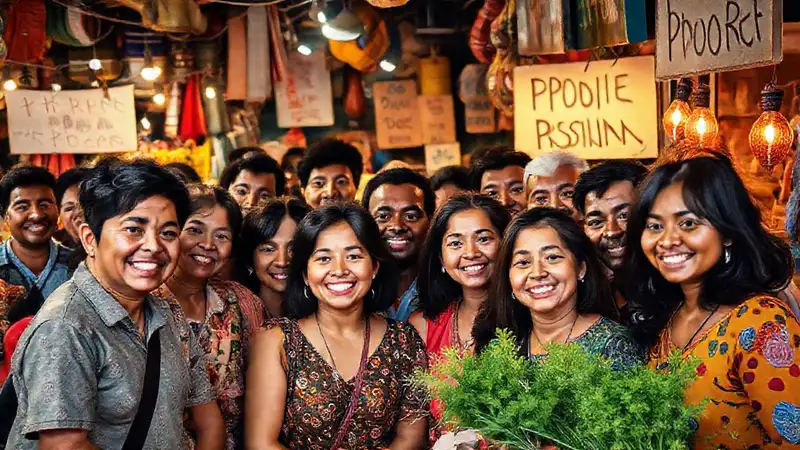 Un mercado local vibrante y diverso