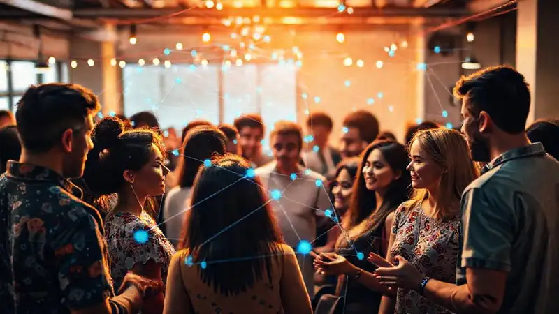 Comunidad diversa se conecta digitalmente y colabora