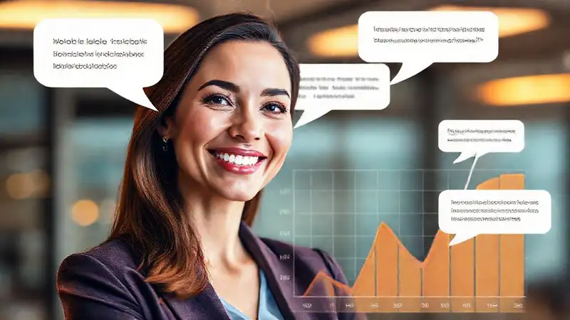 Mujer de negocios transmite confianza y éxito