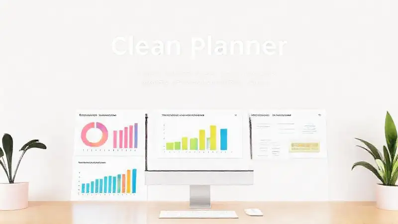 Planificador organizado, tranquilo y visualmente atractivo