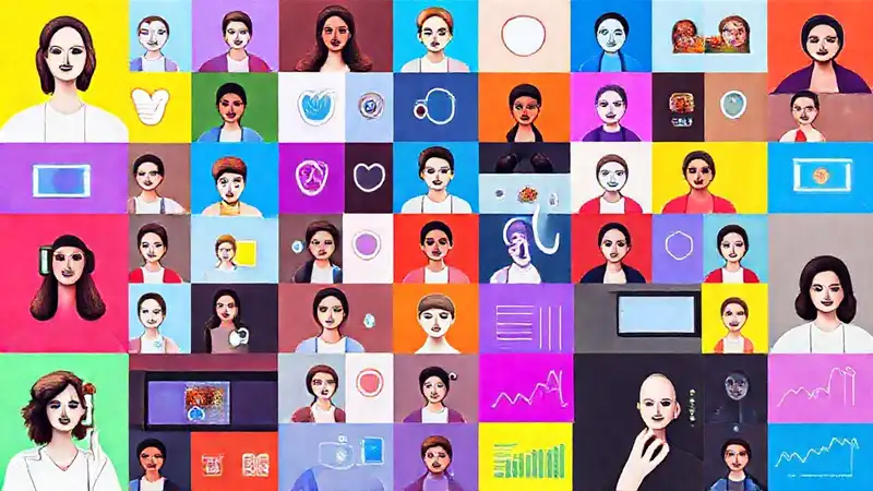 Un feed digital vibrante y moderno