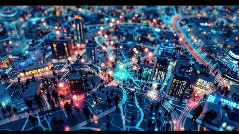 Mapa digital explora ciudades interactivamente