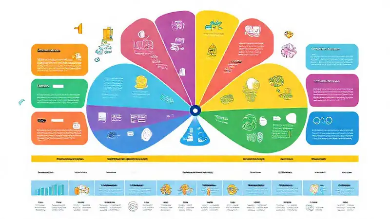 Infografía moderna visualiza diversas industrias