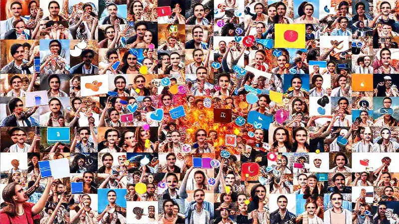 Colas digitales de crecimiento y color