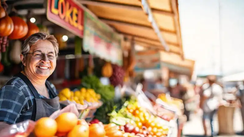 Mercado vibrante