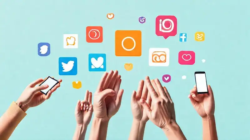 Iconos sociales vibrantes y atractivos comunican claramente
