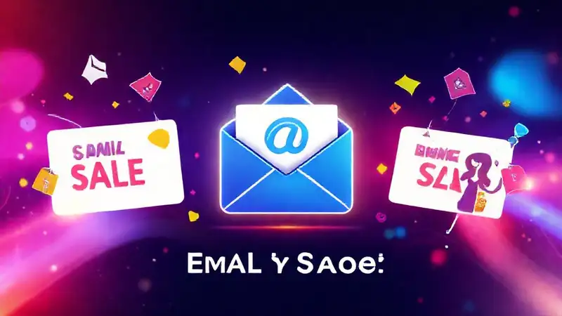 Un correo electrónico promocional digitalmente vibrante