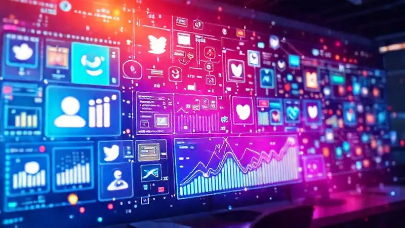 Tecnología moderna irradia energía digital