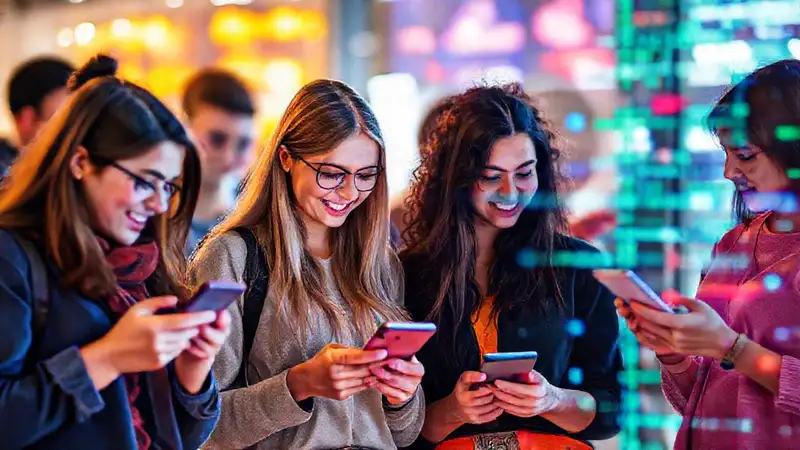 Jóvenes comparten vida digitalmente vibrante