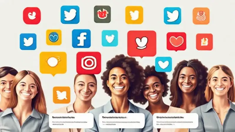 Redes sociales vibrantes y atractivas