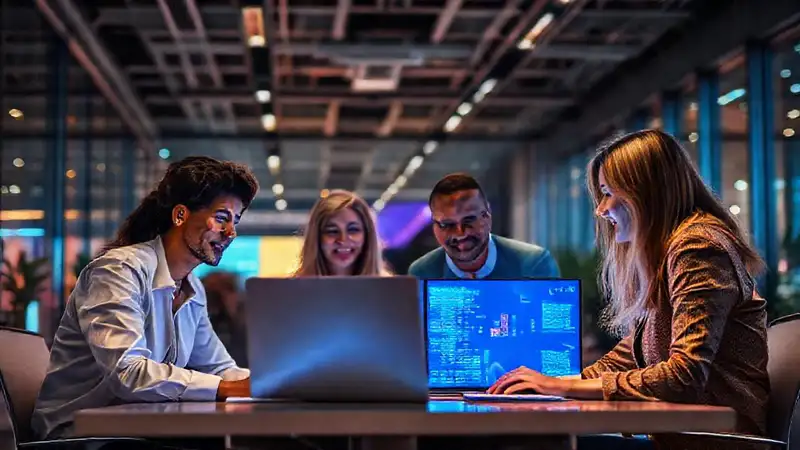 Oficina moderna: equipo colaborativo y dinámica