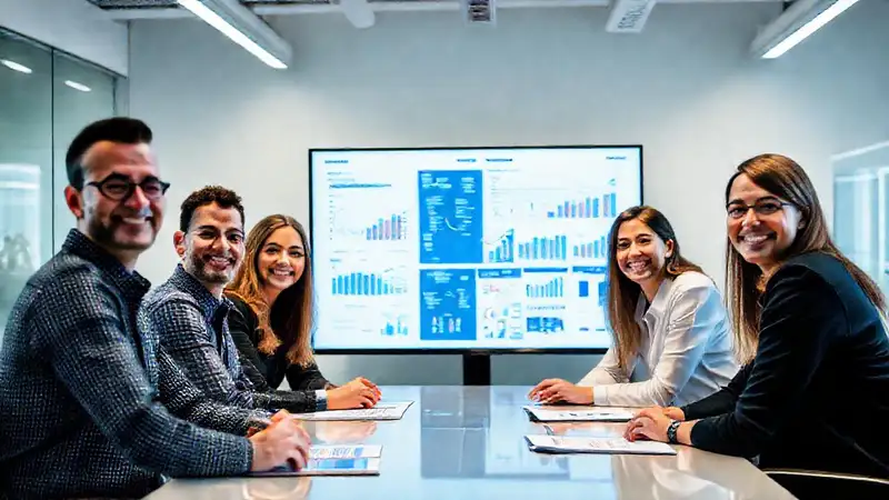 Equipo colaborativo analiza datos con éxito