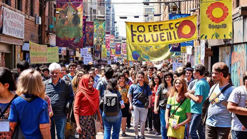 La comunidad urbana refleja diversidad y esperanza