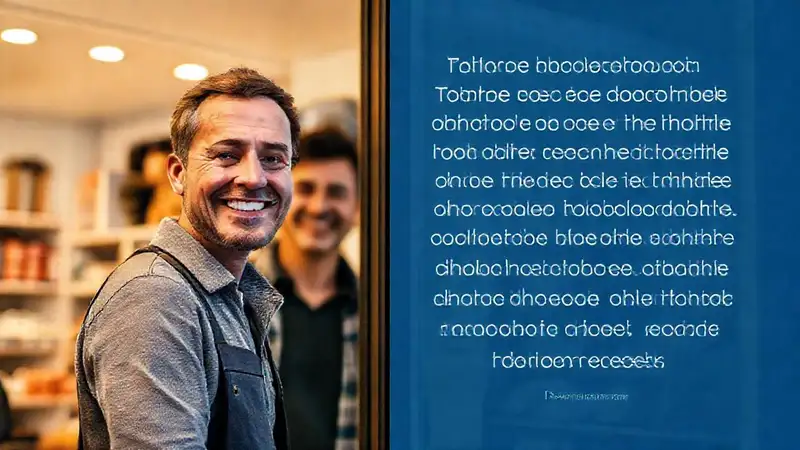 Tienda local: cliente feliz, testimonio positivo