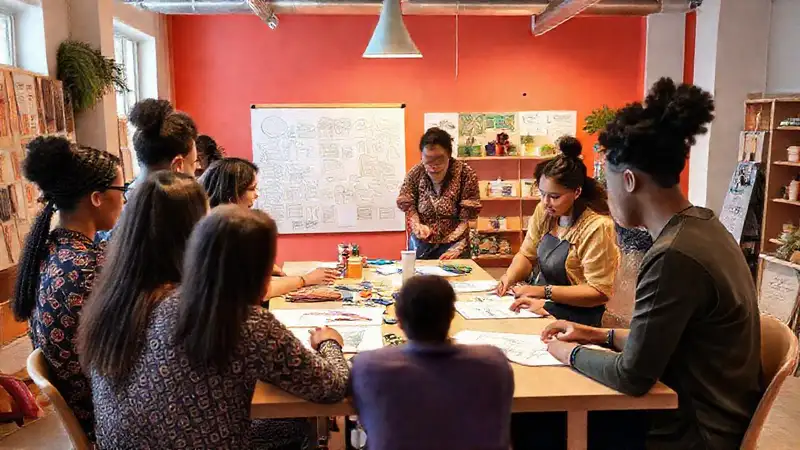 Artistas locales diseñan juntos con la comunidad