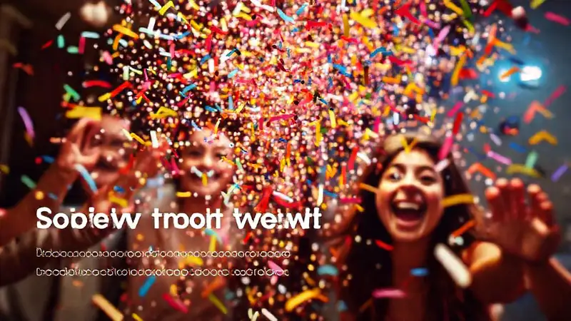 Confeti brillante anuncia una celebración alegre