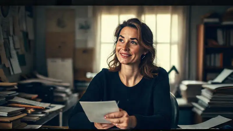 Una mujer pensativa comparte una historia auténtica