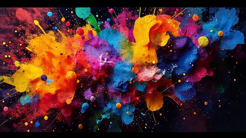 Arte digital vibrante y abstracto