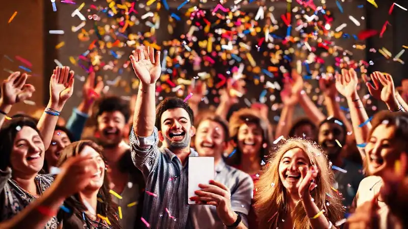 Redes sociales vibrantes celebran el éxito