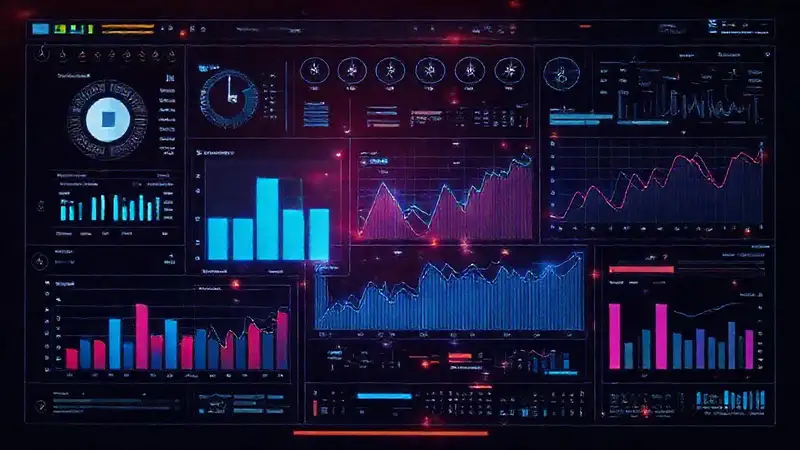 Visualización de datos analítica futurista