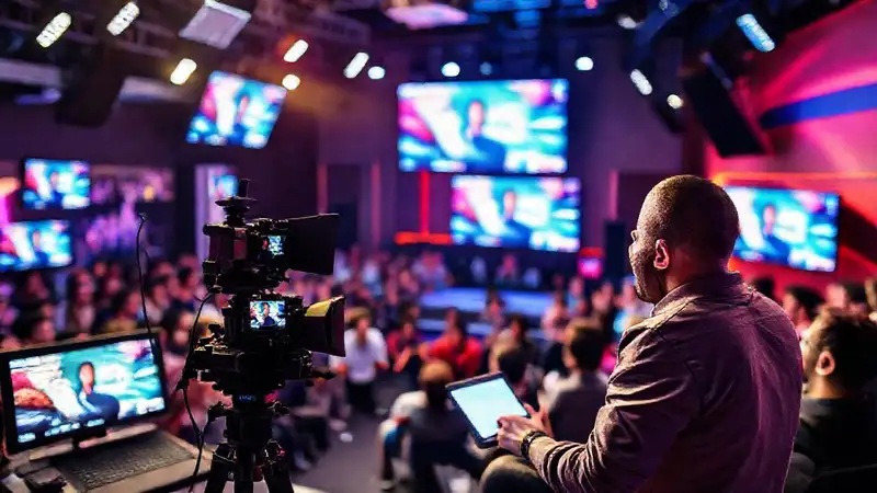 Un estudio vibrante transmite contenido dinámico