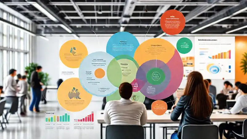 Crecimiento empresarial con enfoque estratégico vibrante