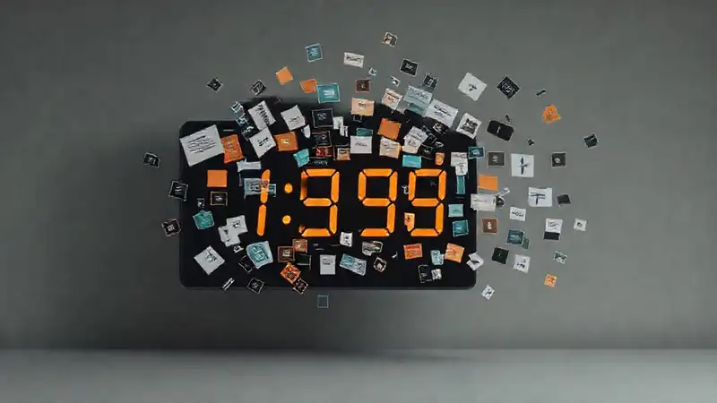 Un reloj digital minimalista y tranquilo