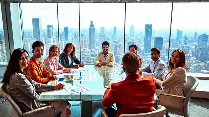 Negociación digital exitosa en ciudad moderna