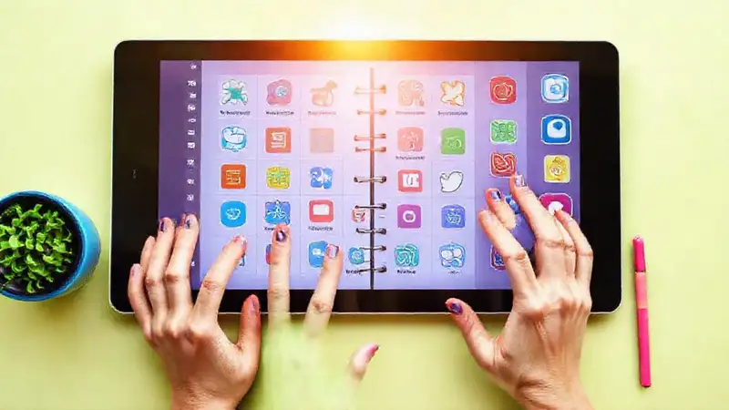 Planificador digital vibrante y atractivo