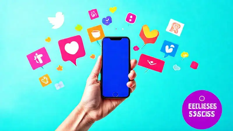 Iconos sociales vibrantes impulsan la interacción