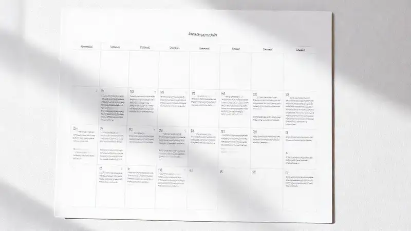 Un calendario minimalista y armonioso visualmente